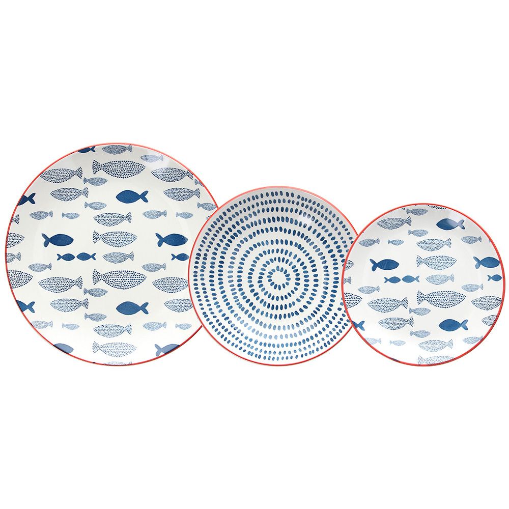 

Столовый сервиз Tognana Metropolis Tirreno, 18 предметов, керамика, разноцветный