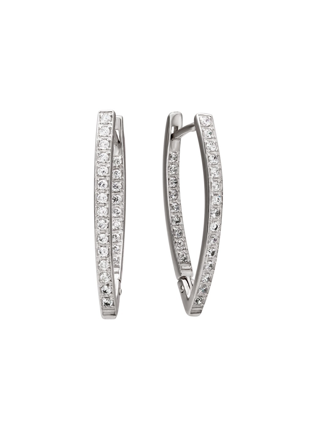 

Серебряные серьги с английским замком HARMONY с23021 бел с23021