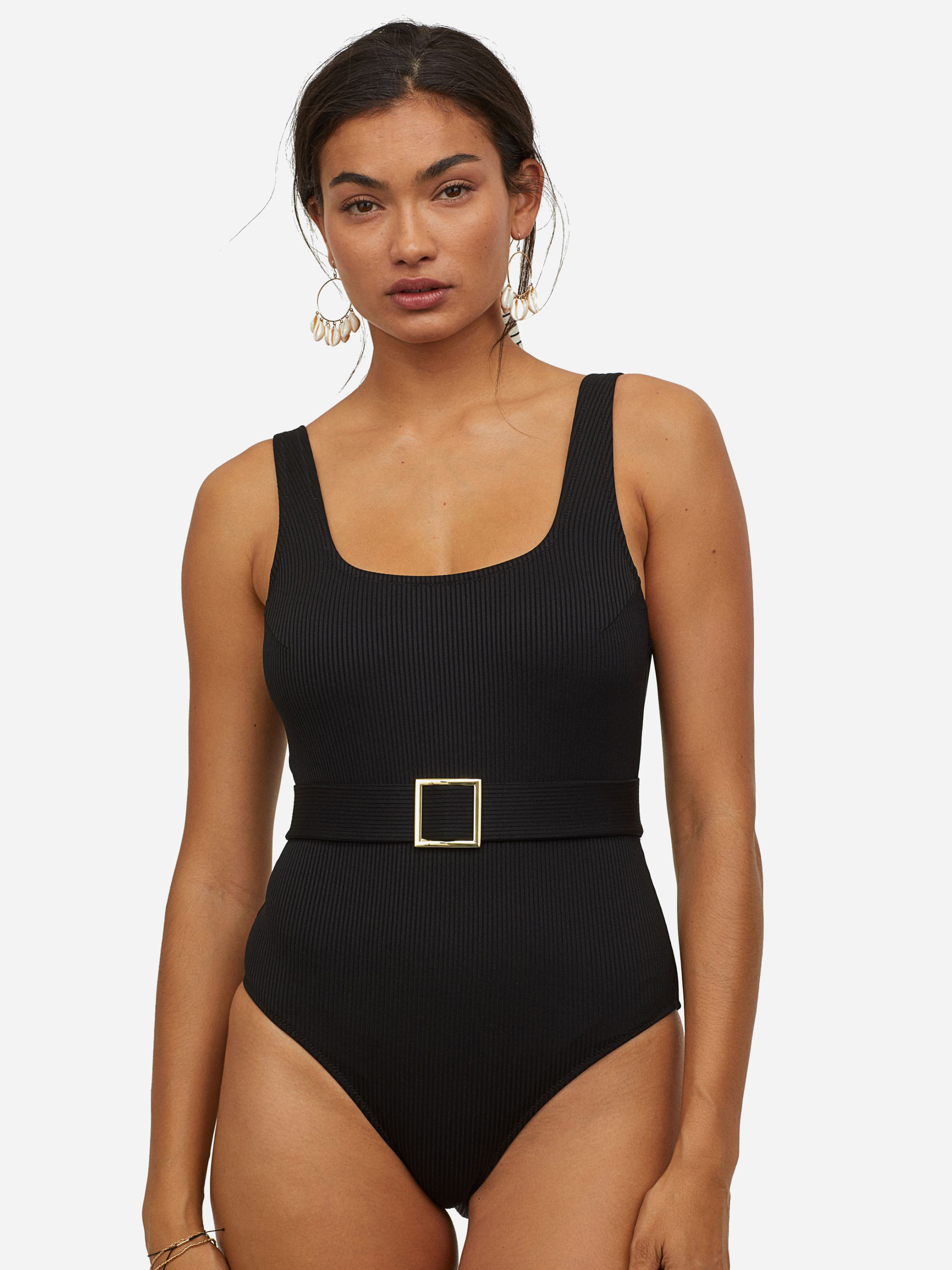 

Купальник женский слитный H&M 0809913-1 34 Черный