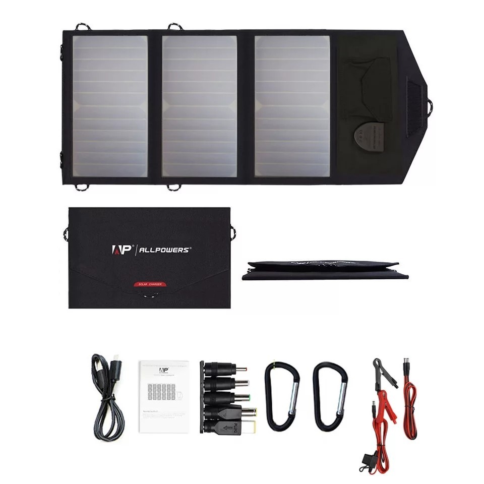 

Зарядное устройство на солнечных панелях Allpowers AP-SP18V21W для телефона, ноутбука. Allpowers (715739757)