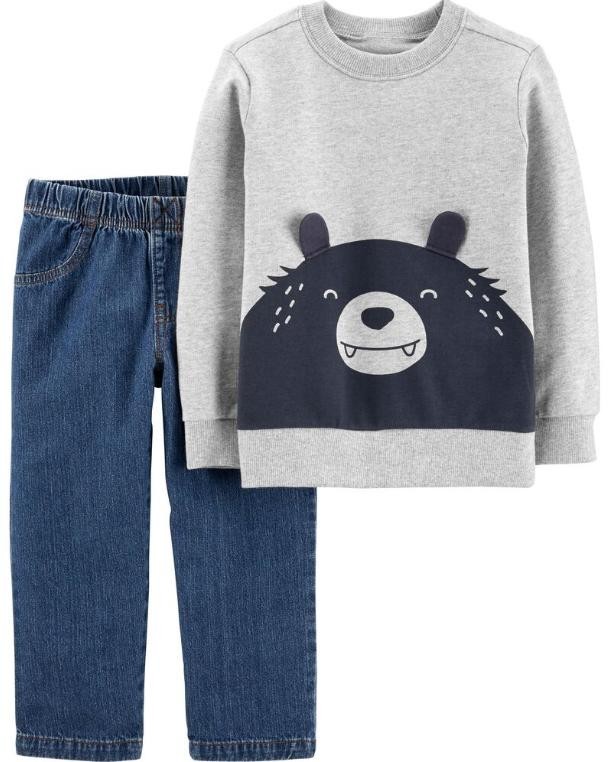 

Комплект Carters для мальчика кофта и джинсы Good Bear 86 см