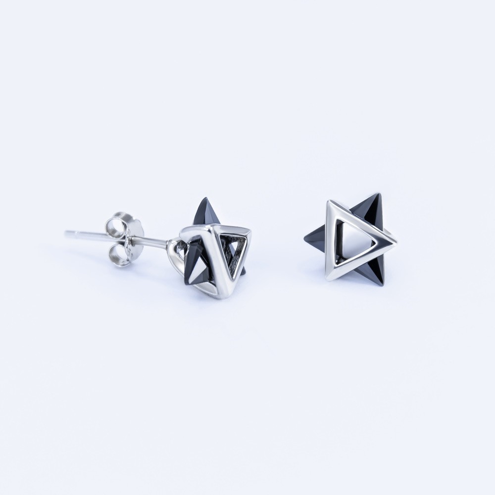 

Серьги серебряные INFINI родированные s2fch-3 пусеты