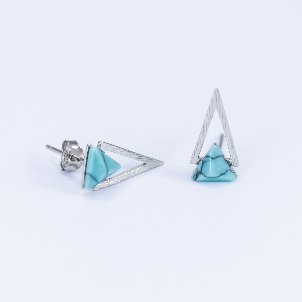 

Серьги серебряные INFINI родированные s2b-28 пусеты