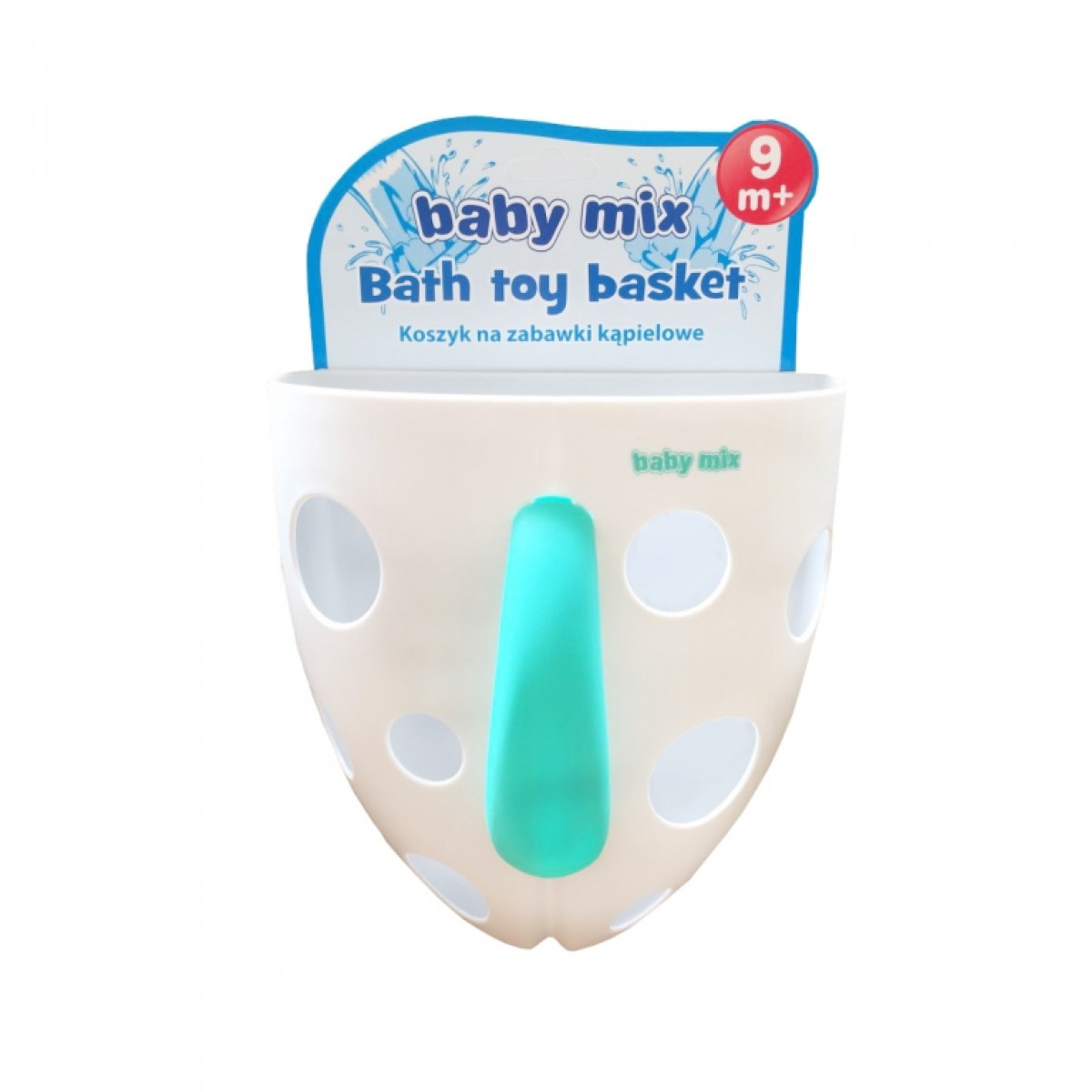 

Корзина для игрушек в ванную на присосках Baby Mix YU-BH-708, серый (8452)