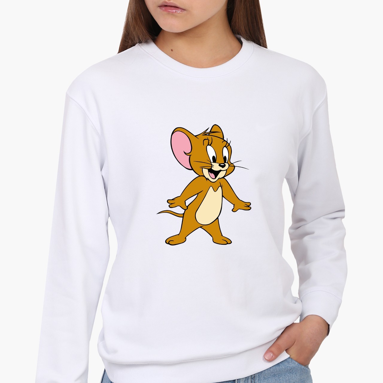 

Свитшот женский Том и Джерри (Tom and Jerry) (8771-1958) Белый XL