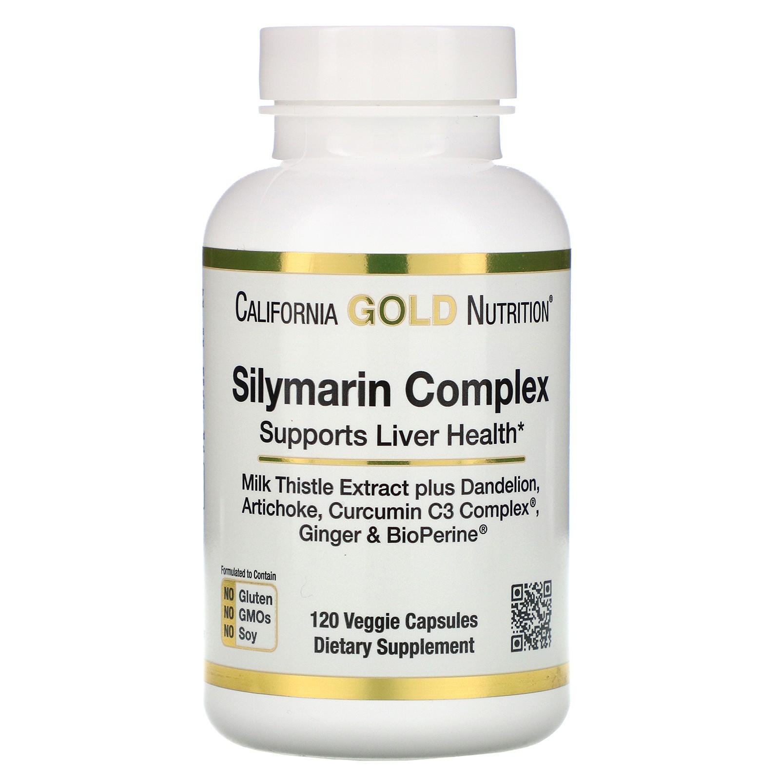 

Силимариновый Комплекс здоровье печени California Gold Nutrition Silymarin 120 капсул