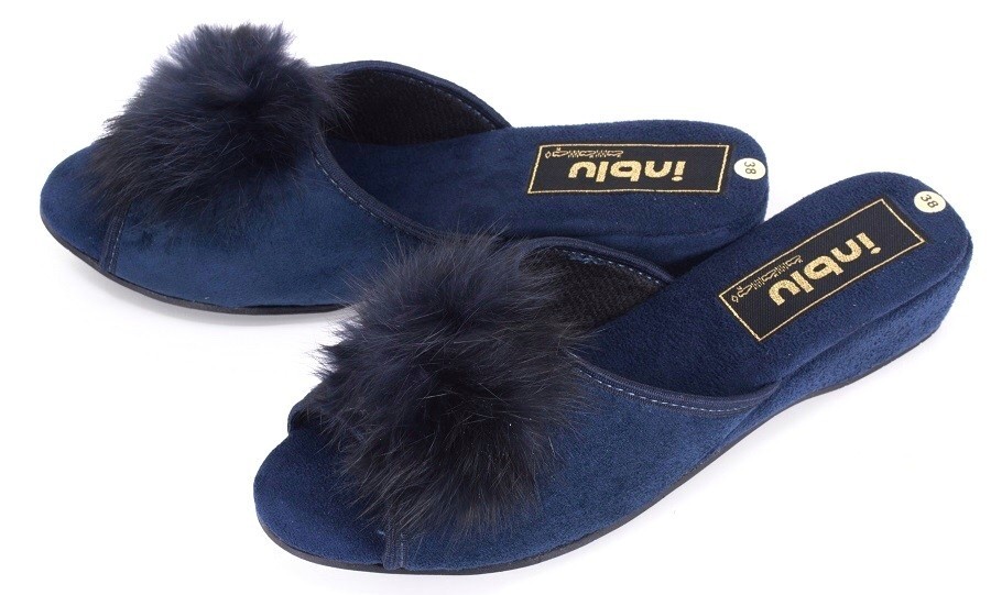 

Женские тапочки Inblu RR-7S синие пушки, 37р.