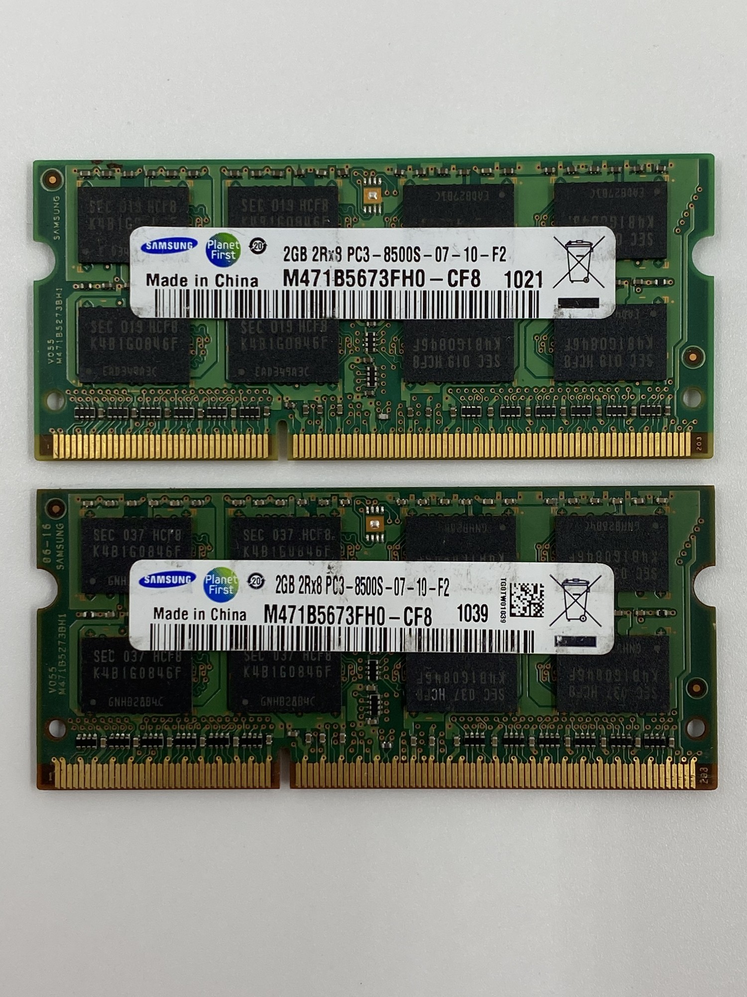Оперативная память для ноутбука Samsung SODIMM DDR3 4Gb (2*2Gb) 1066MHz ...