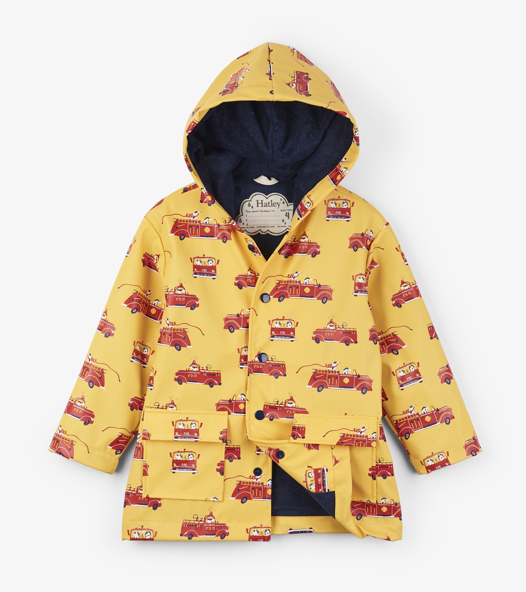 

Плащ Hatley Vintage Fire Trucks 8A жовтий 128см (S19FTK1336)