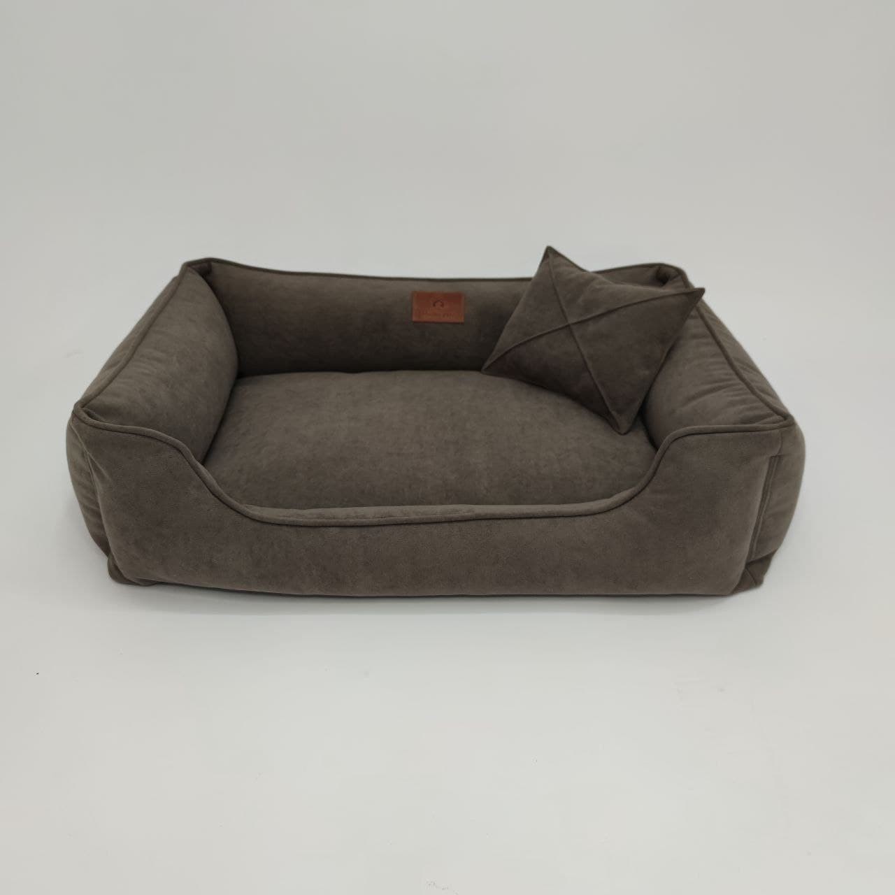 

Лежак для собак Mamo pets Comfortable Divotex Omega Велюр L (90x60x22) Light taupe