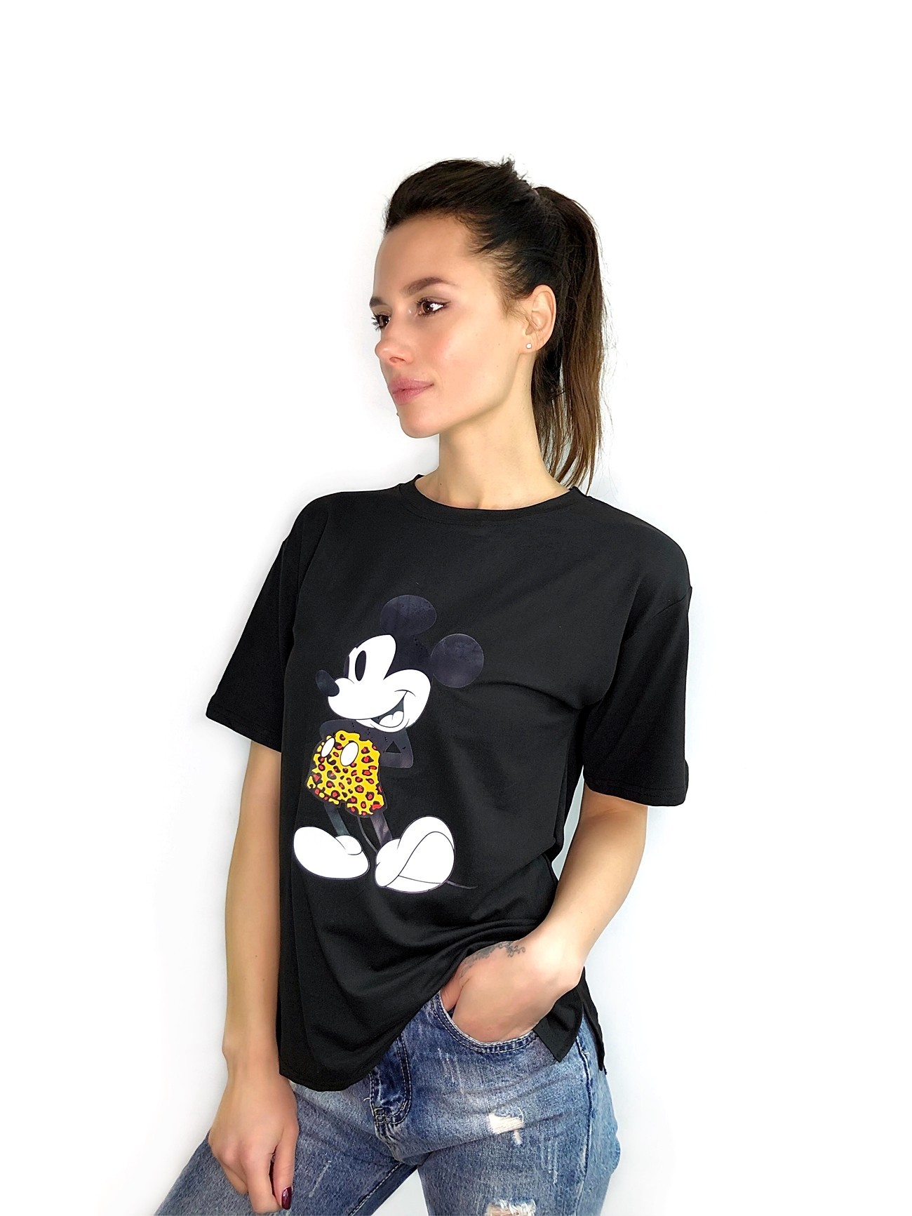 

Женская футболка Anoli OP08-42273ck (S/M) черная