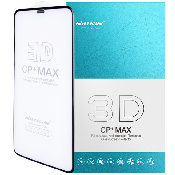 

Защитное стекло Nillkin (CP+ max 3D) для Apple iPhone X (5.8") / XS (5.8") (Черный)