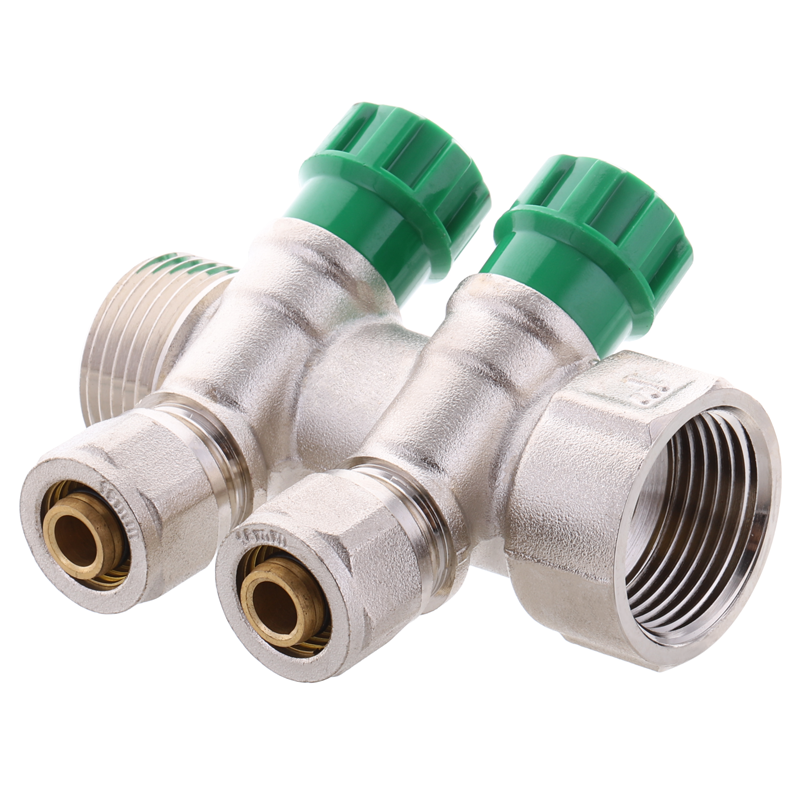 

Коллектор вентильный с фитингом KOER KR.1124-2 1”x2 WAYS (KR2832)
