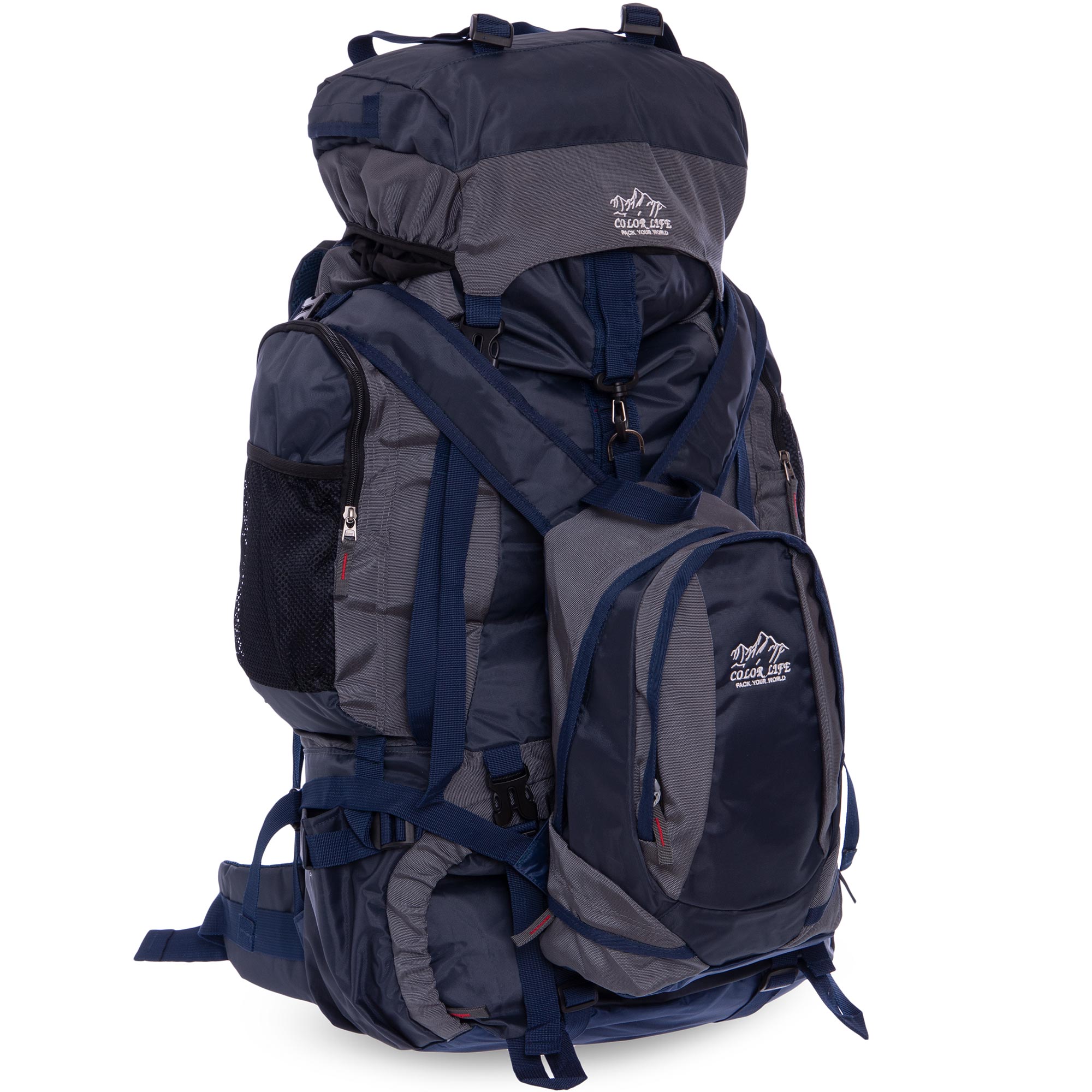 

Рюкзак-трансформер кемпинговый 2в1 V-95л COLOR LIFE blue-grey 159