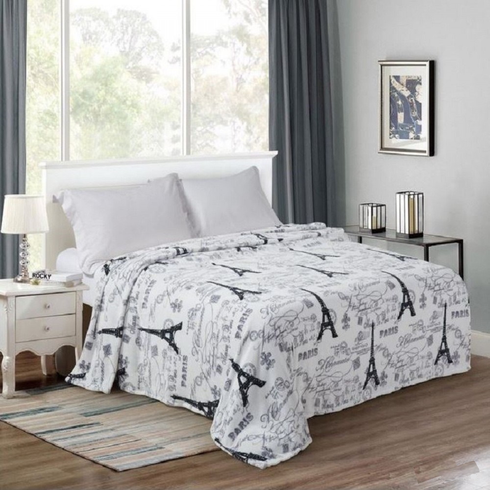 

Плед- покрывало велсофт CottonTwill Париж 180x210 см ( FB21513CT)