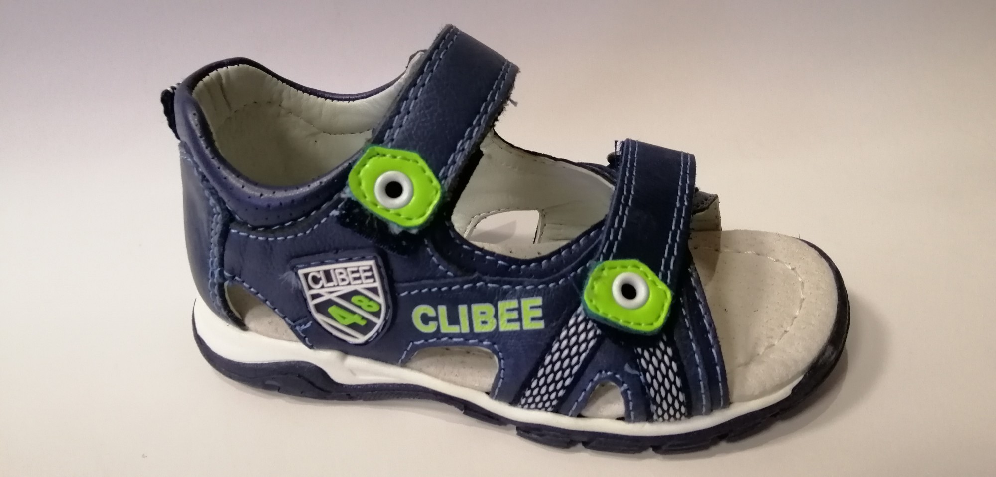 

Босоножки для мальчика Clibee 254 NF bl/gr синие р. 27-16.7 см