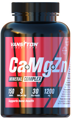 

Ca+Mg+Zn Vansiton 150 Tablets 1200 мг