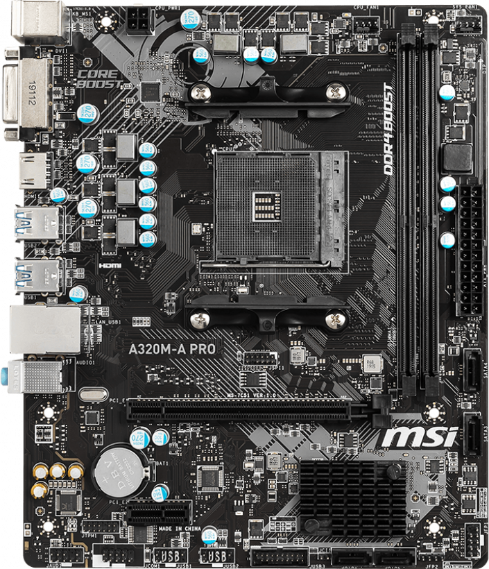 

Материнская плата MSI A320M-A Pro (sAM4, AMD A320, PCI-Ex16)