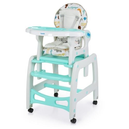 

Стульчик для кормления Bambi M 1563 Animal Mint, 2 в 1 Мятный