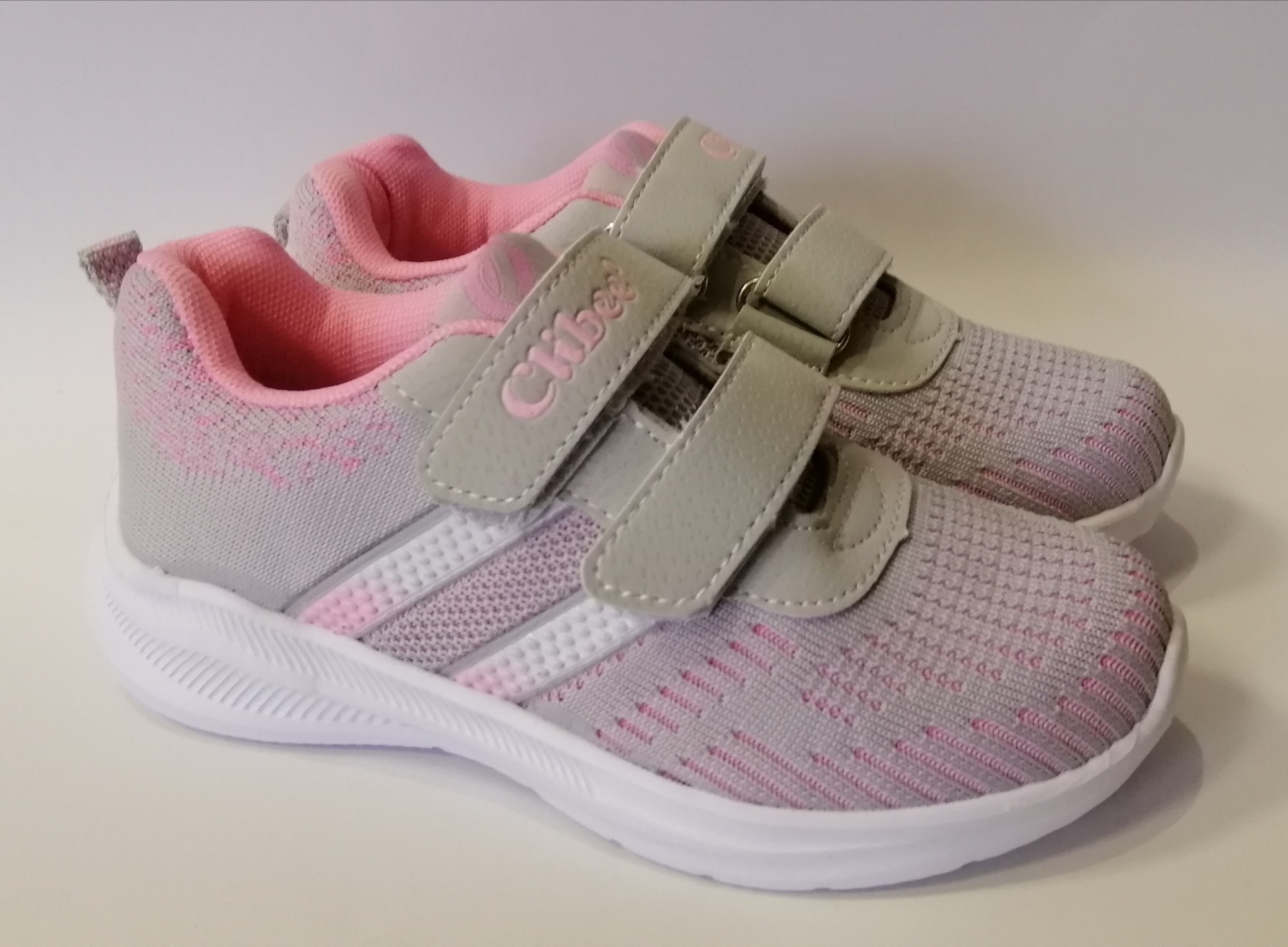 

Кроссовки для девочки Clibee 877 Fgr/ pink серые р.35-22,4 см