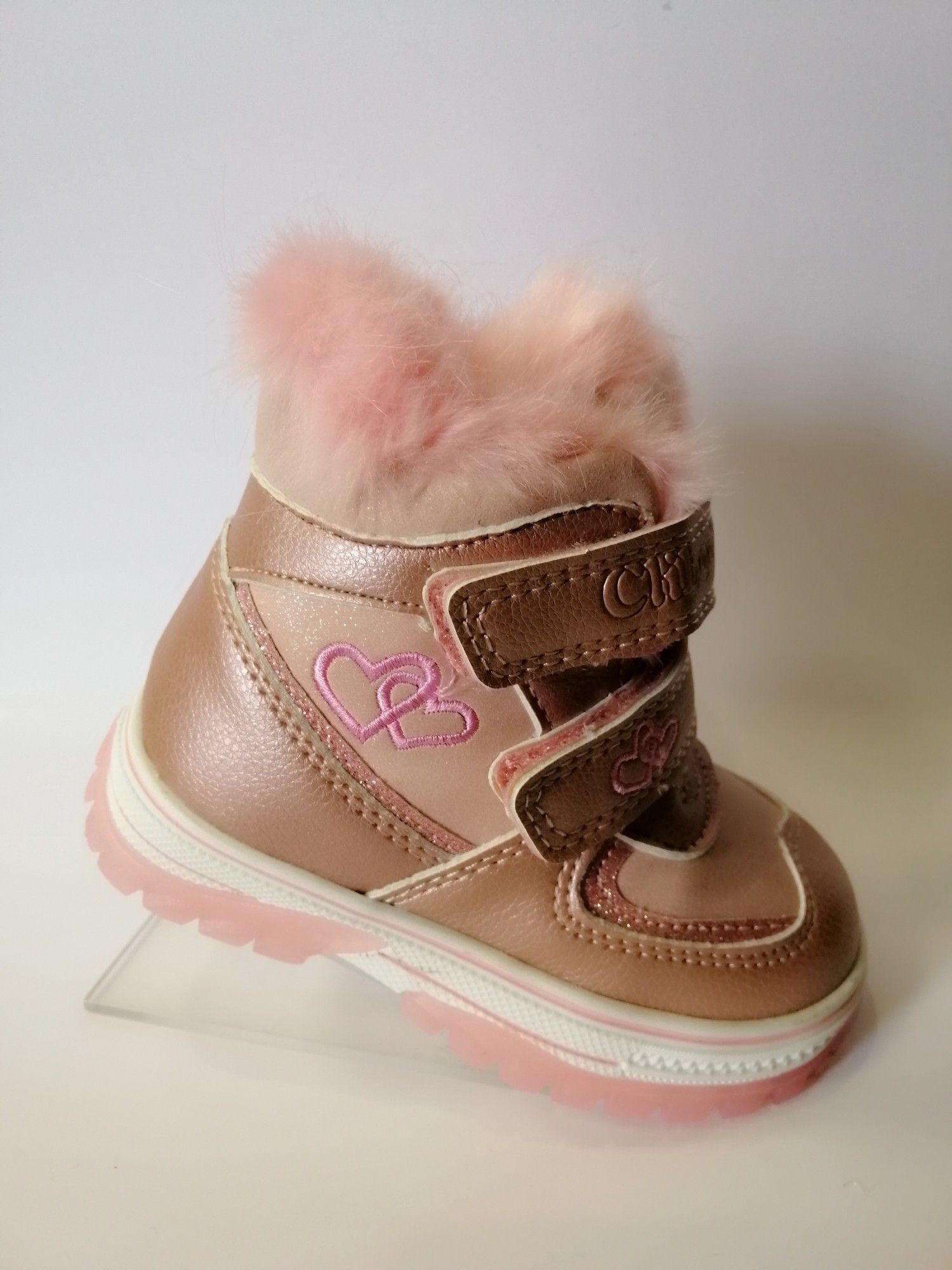 

Зимние ботинки для девочки Clibee 230 Н pink розовые р. 26-17,5 см