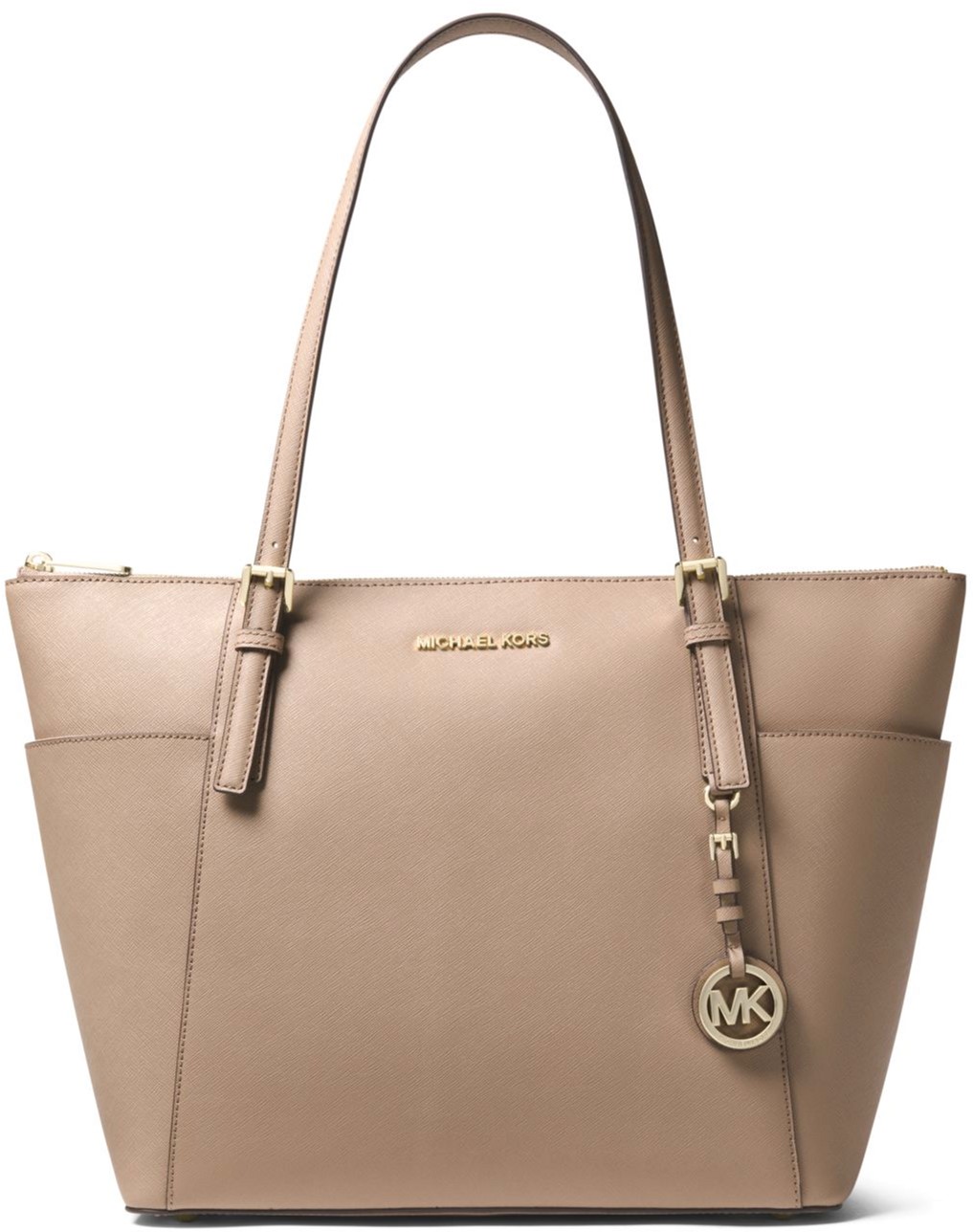 

Сумка женская кожаная Michael Kors Jet Set Item Tote 30T8TTTT8L208 Темно-бежевая