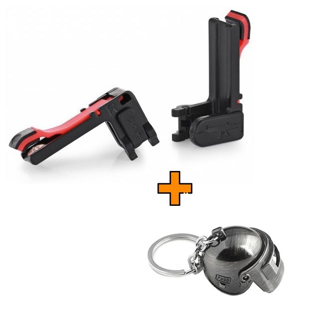 

Игровые контроллеры Marpiel M24 (геймпад триггеры курки для смартфона для PUBG) + брелок шлем 3 уровня