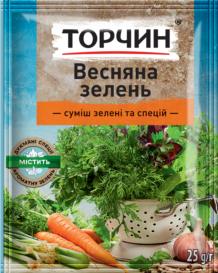 Приправа Торчин Весенняя зелень, смесь зелени и специй 25 г ...