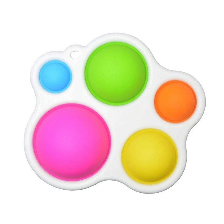 

Вечная бесконечная пупырка Pop It Simple Dimple Rainbow Spot (Push Pop Bubble Fidget Поп Ит Симпл Димпл) белый