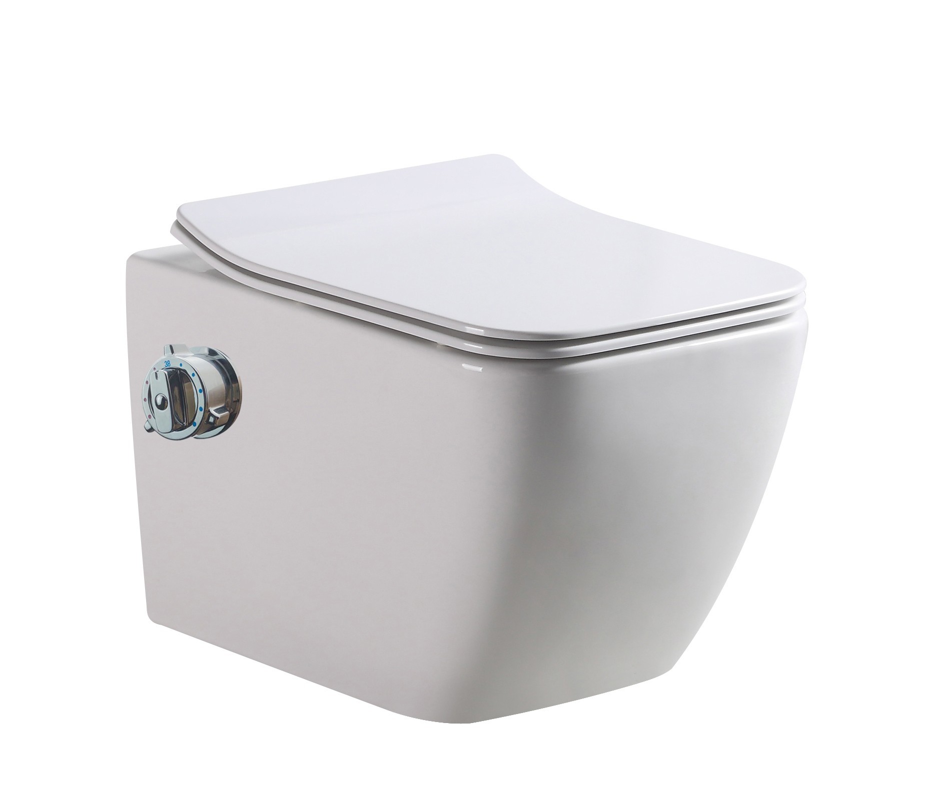 

Унитаз-биде подвесной DUSEL CUBIS TERMIX с термостатом, смесителем и сиденьем Slim Soft-Close