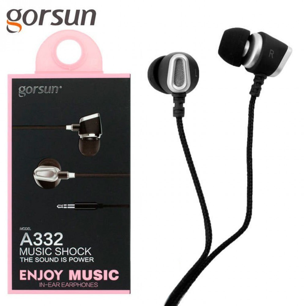 

Наушники проводные Gorsun GS-332 вакуумные Black
