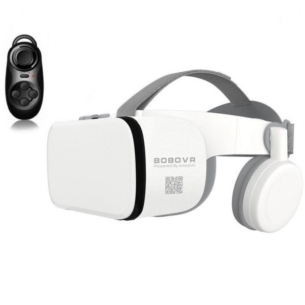 

Очки виртуальной реальности BOBO VR Z6 Геймерский шлем с беспроводными наушниками + пульт Bluetooth (2020) White