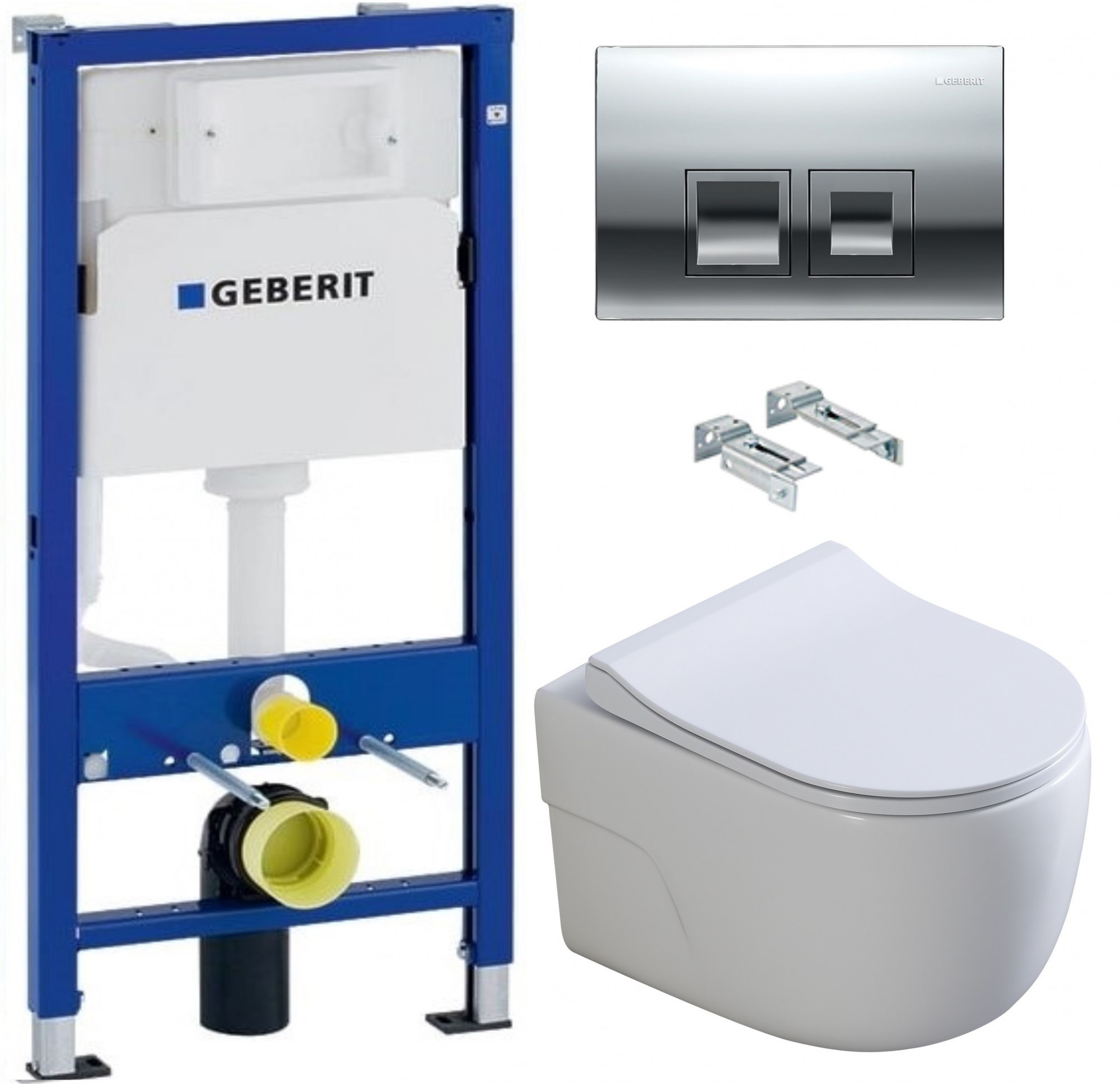 

Инсталляция GEBERIT Duofix 458.103.00.1+ Панель смыва хром, квадратные кнопки+ Унитаз подвесной DUSEL VORTEX DWHT10201230R+ Сиденье Slim Soft-Close
