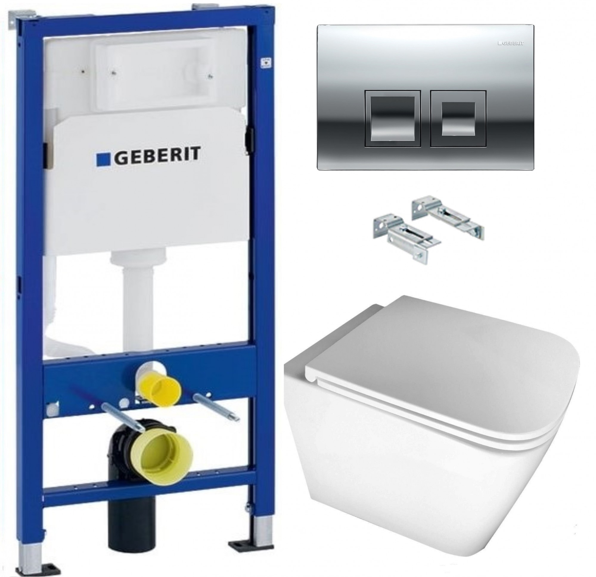 

Инсталляция GEBERIT Duofix 458.103.00.1+ Панель смыва хром, квадратные кнопки+ Унитаз подвесной DUSEL IVIA DWHT10210330R+ Сиденье Slim Soft-Close