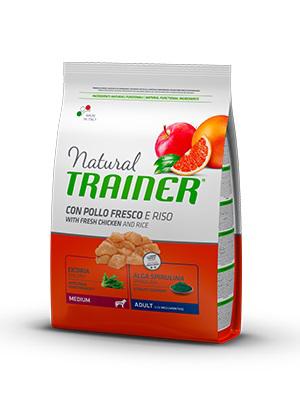 

Сухой корм для собак Trainer Natural Super Premium Adult Medium Con Pollo Fresco, Riso & Aloe Vera 12 кг