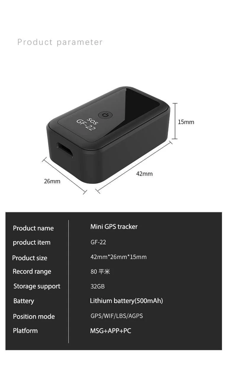 GSM GPS GPRS Трекер GF-22 для контроля местоположения и звукового фона, GSM  Прослушка HD, Жучок с записью на флешку Original – фото, отзывы,  характеристики в интернет-магазине ROZETKA от продавца: SPARKS | Купить