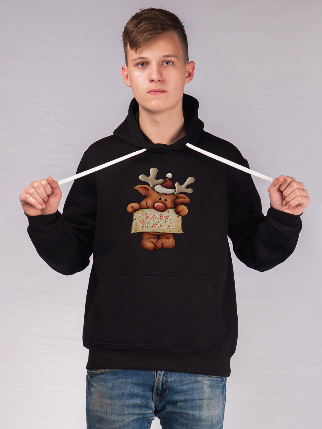 

Худи Malta М429-14-РЧ Christmas Deer S (46) Черное