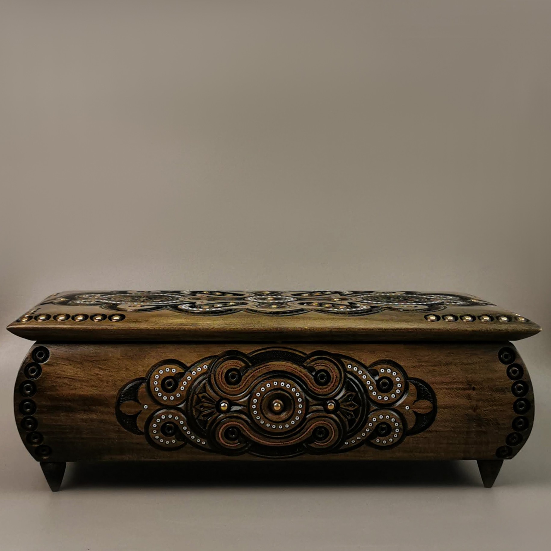 

Деревянная шкатулка SV ручной работы 28x14x10 cm (BB-9)