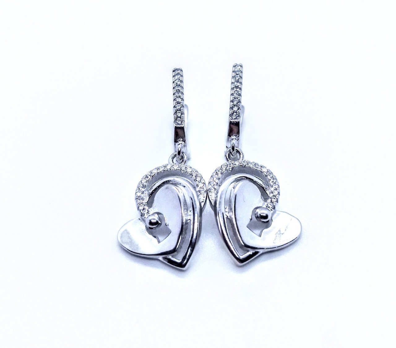 

Серьги сердцем висячие 71099