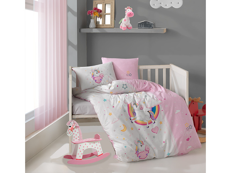 

Постельное белье в детскую кроватку Clasy 100x150 Ranforce Pony , Турция Код 8068