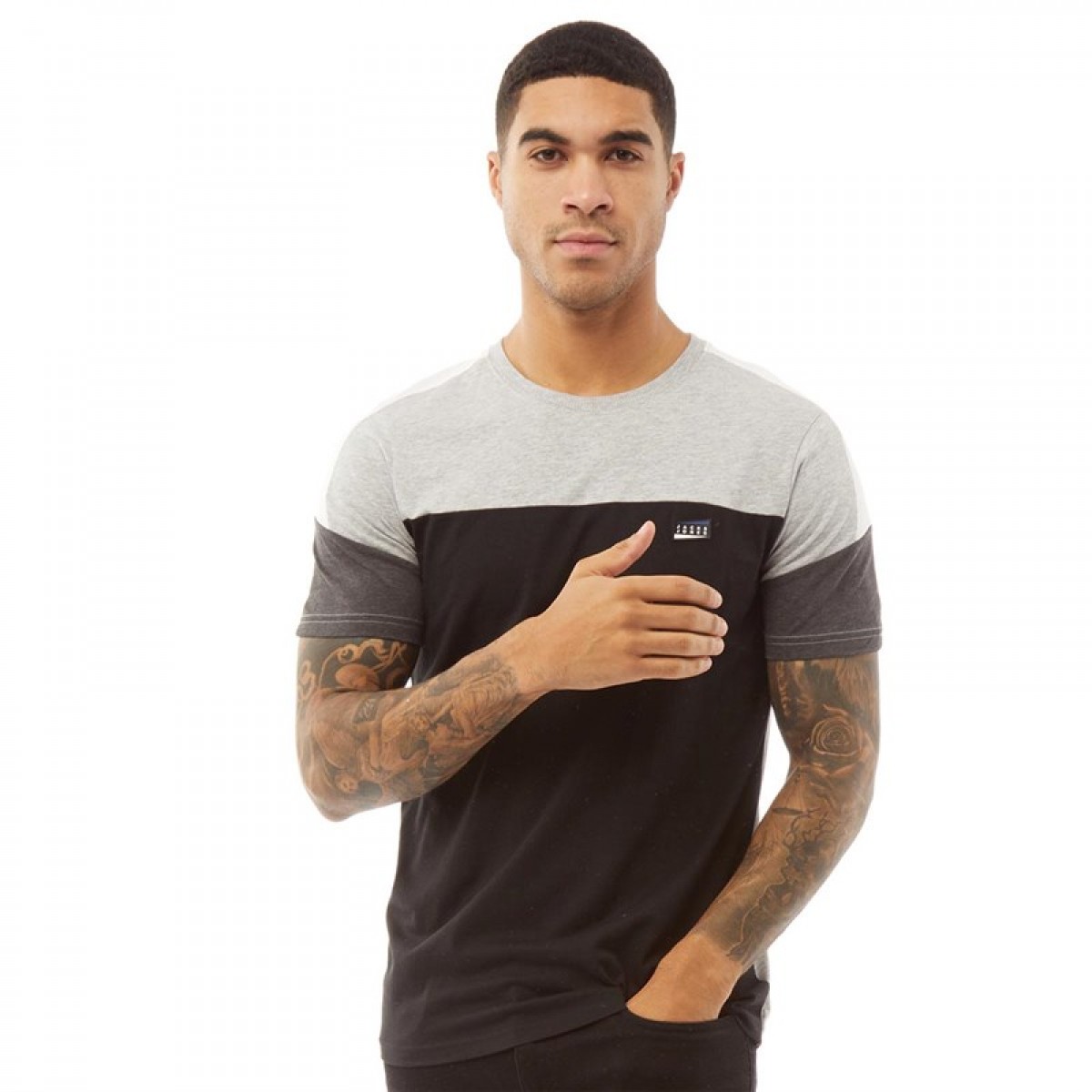 

Футболка JACK AND JONES Jcomyles Neck Light Grey Marl Light Grey Marl, S (44)