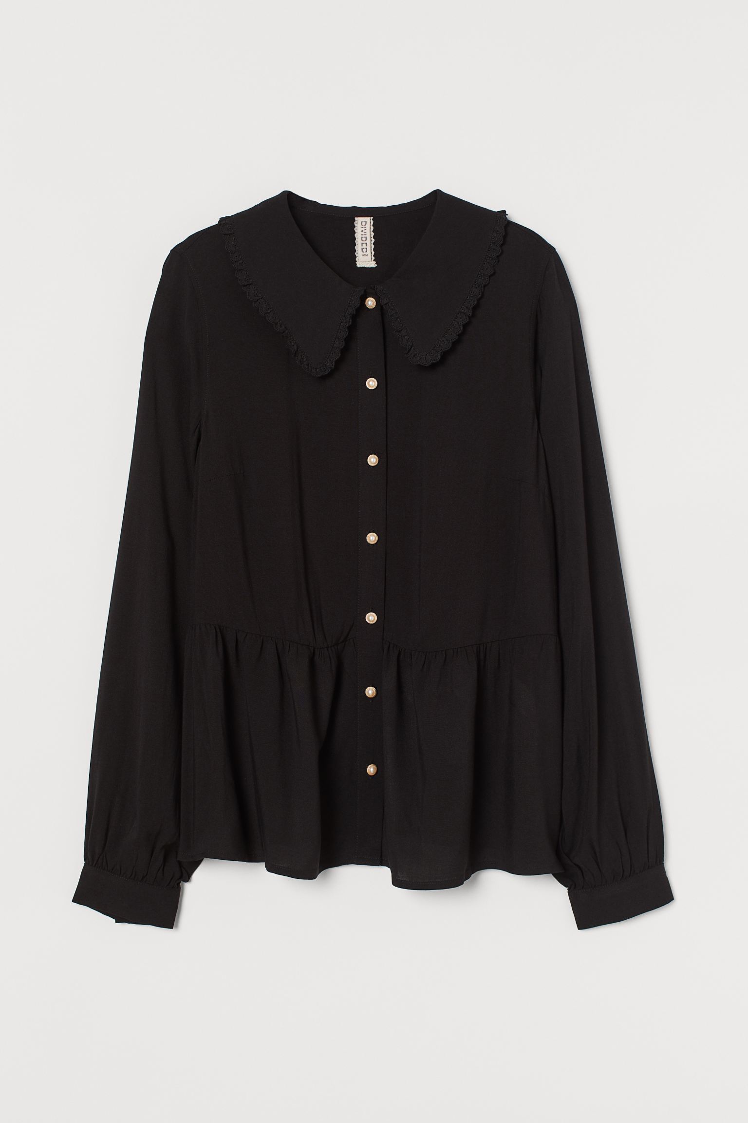 

Блуза H&M 44 черный 7049033812
