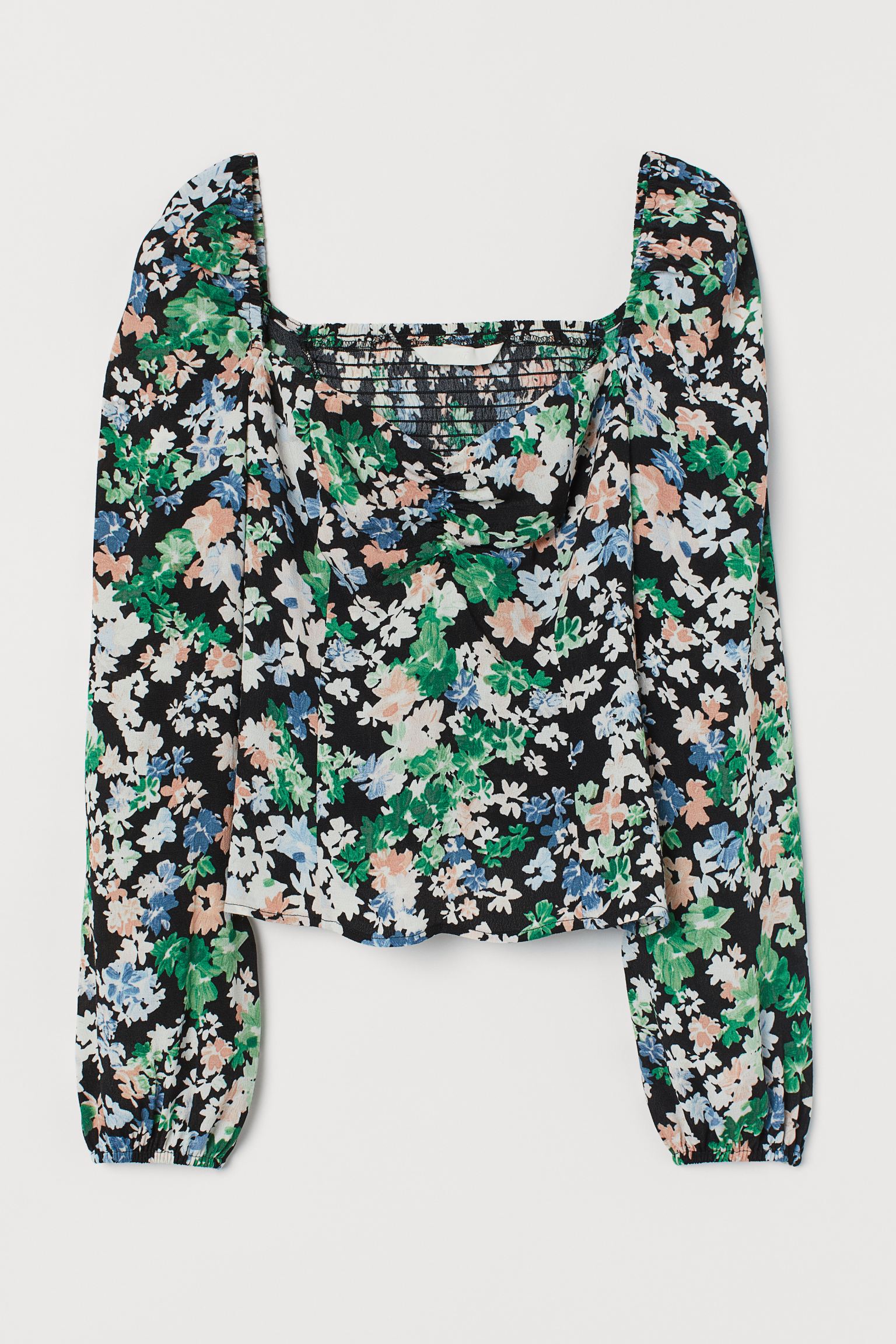 

Блуза H&M  черный цветы 19038211481, Блуза H&M 42 черный цветы 19038211481