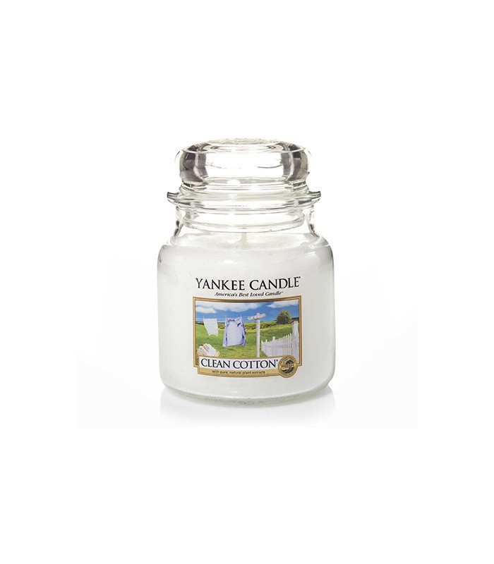 

ароматическая свеча ЧИСТЫЙ ХЛОПОК / Yankee Candle CLEAN COTTON medium jar 1010729E