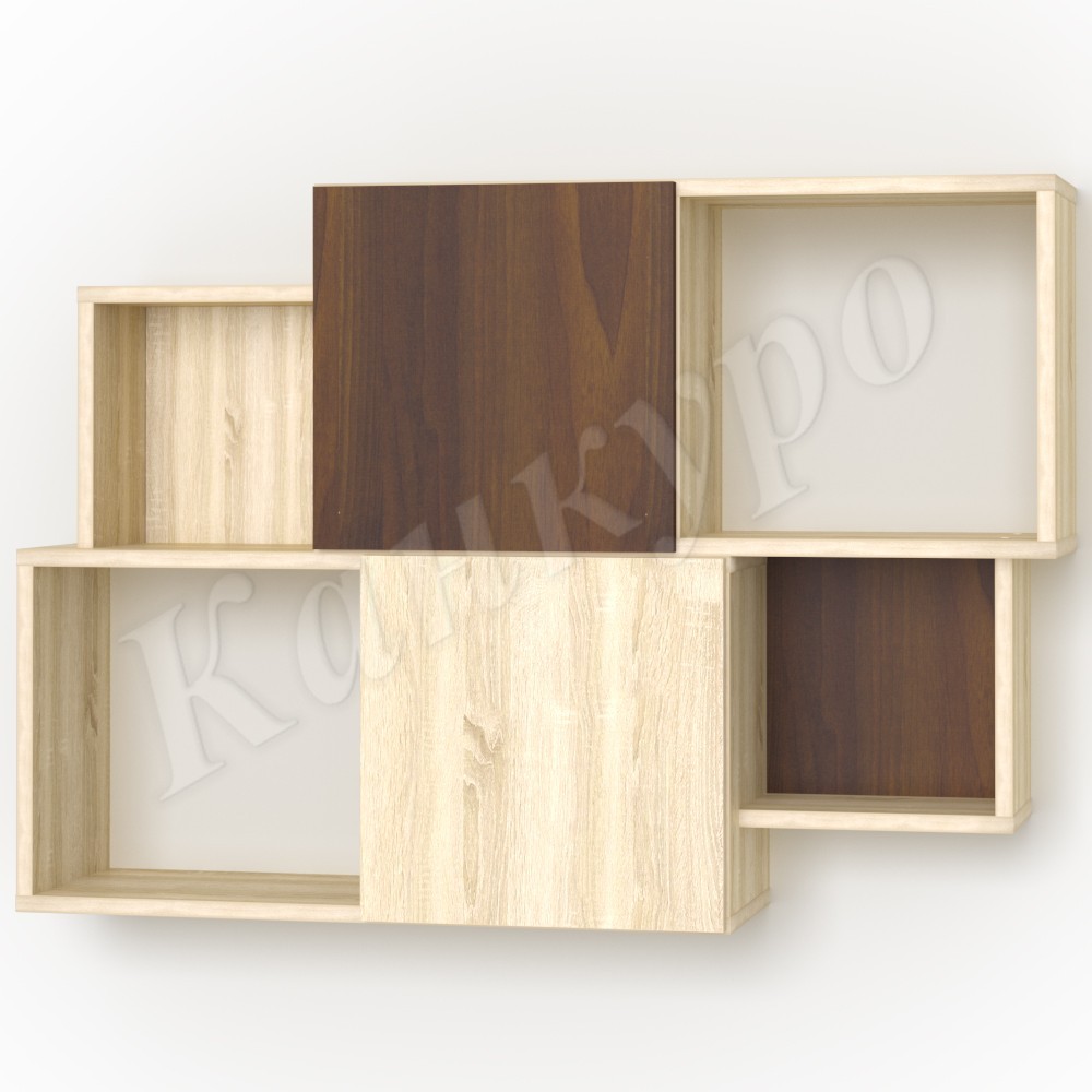 

Полка Konven Mebel Невада 1000х684 мм Дуб сонома+Темный орех