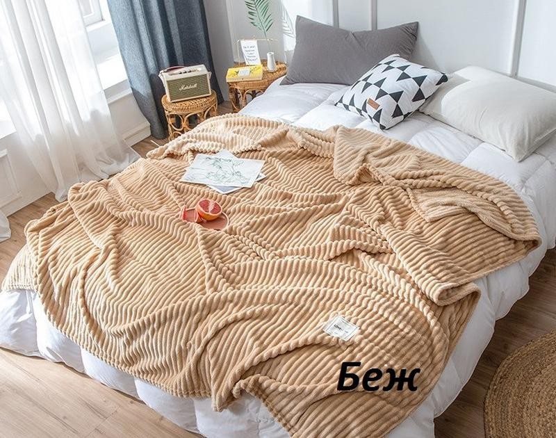 

Покривало хутряне велюр смуга (Бежеве) 200х220 см