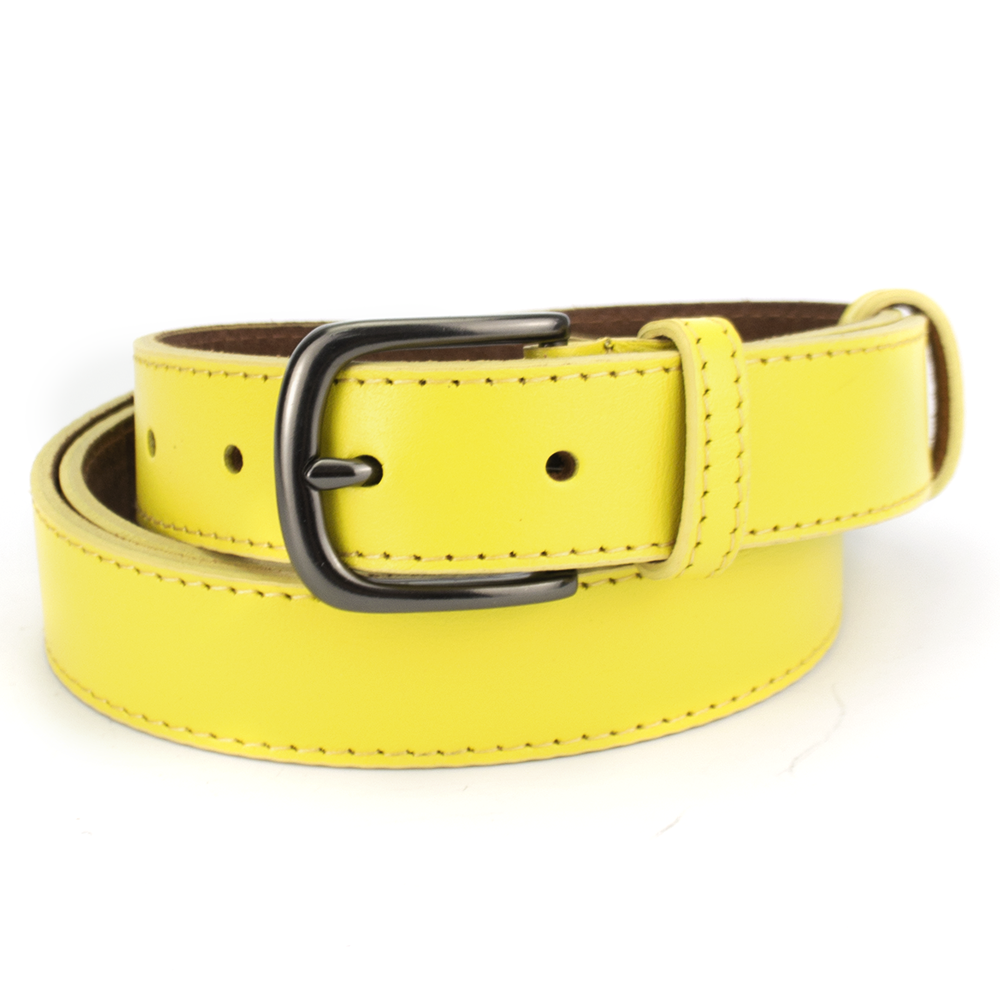 

Ремень женский кожаный под джинсы желтый PS-3034 yellow (125 см)