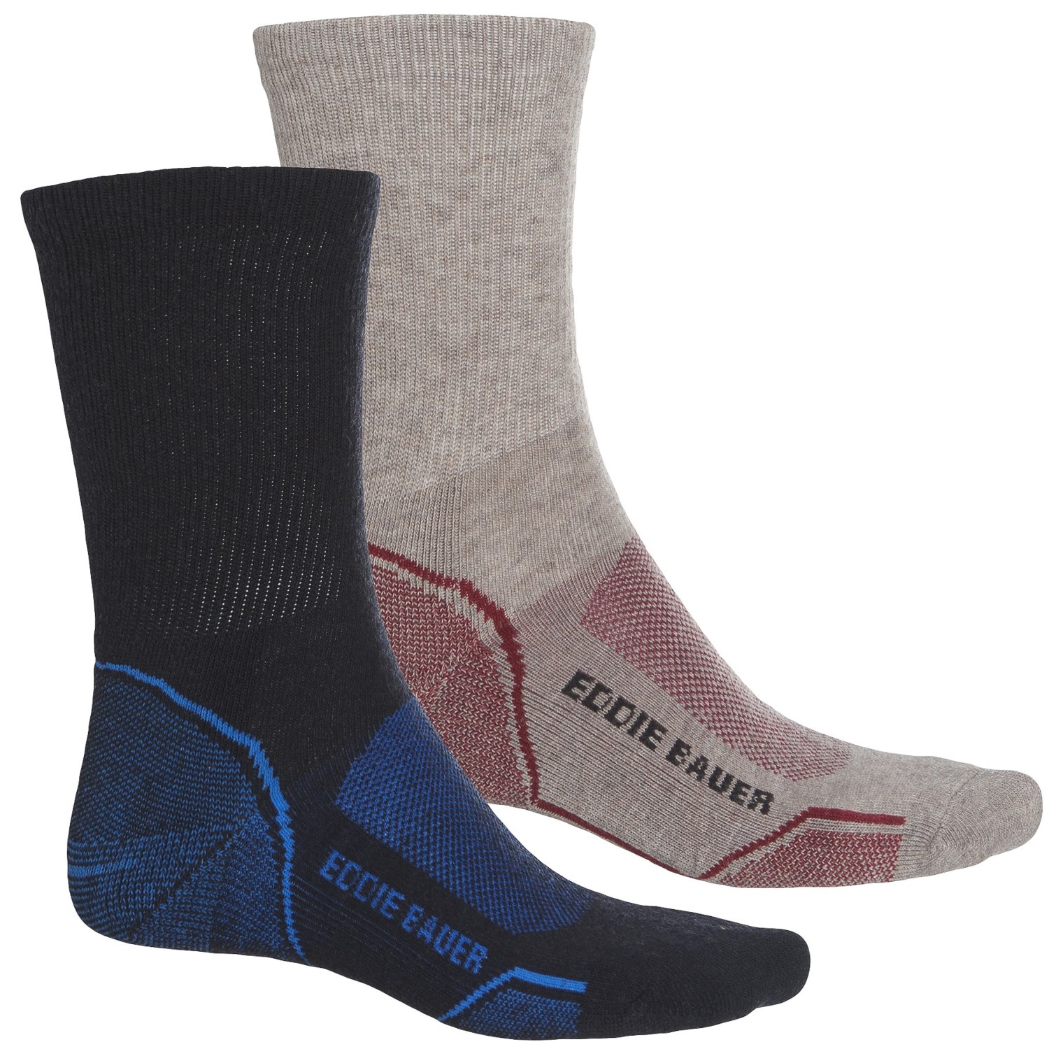 

Носки Eddie Bauer Technical Hiking - 2-Pack, Crew Navy/Beige, L (48)