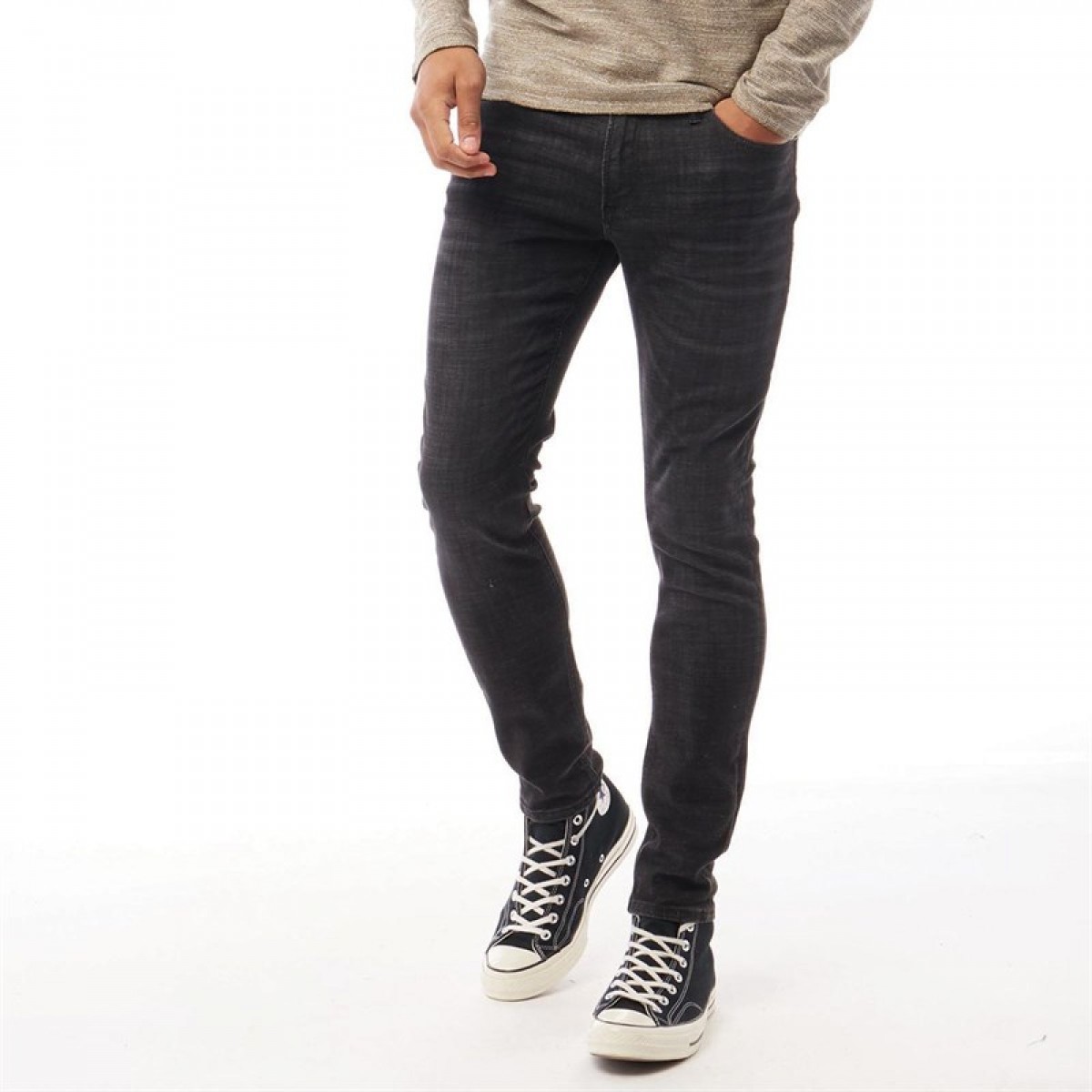 

Джинсы JACK AND JONES Liam Original Jj 179 50sps Lid Skinny Black Denim Denim, 31W 34L