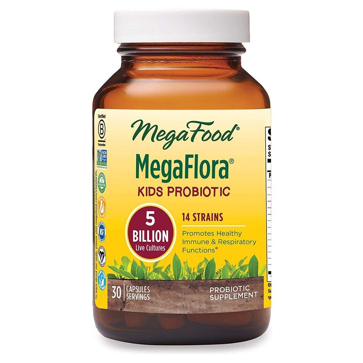 

Пробиотики MegaFlora Kids Probiotic MegaFood 30 капсул (MF027)